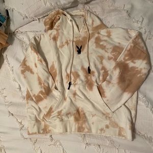 **SOLD** NWOT PLAYBOY x MISSGUIDED Pink/White Tie Dye Hoodie
